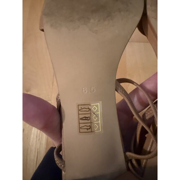 Jeffrey Campbell 'Adapt' Tan Nude Faux Leather Sandal Size 8.5 - Picture 5 of 6